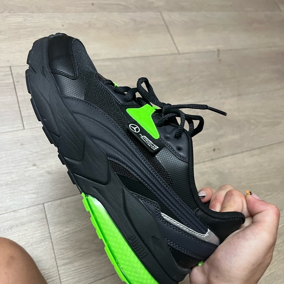 Puma Black and Neon Green Athletic Shoes - Picture 1 of 3